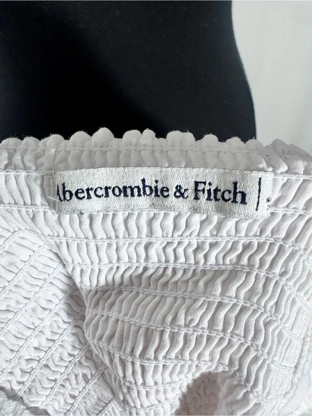 Abercrombie & Fitch White Puff Sleeve Corset Top